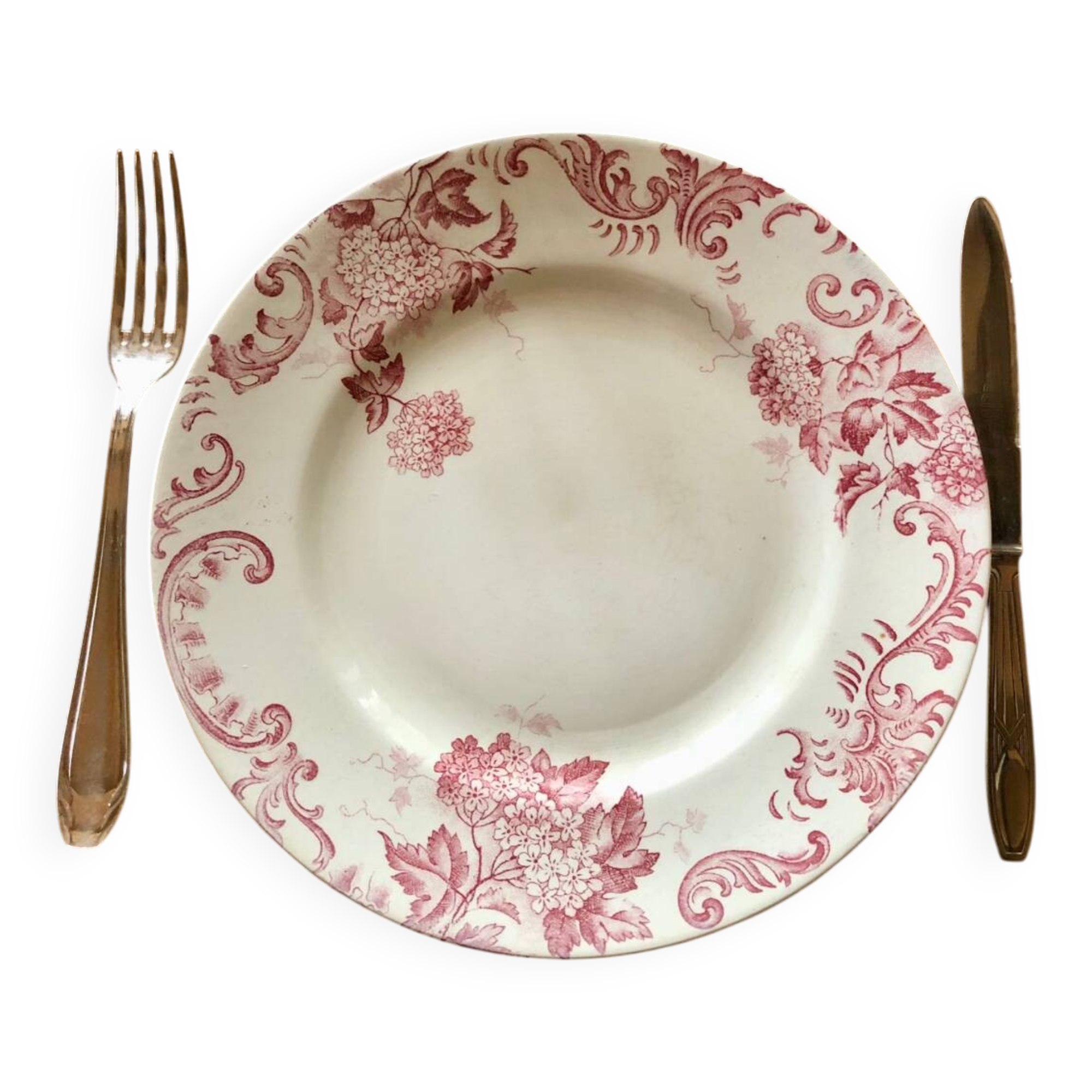 "Snowball" plates in ironstone by Amand and Hamage