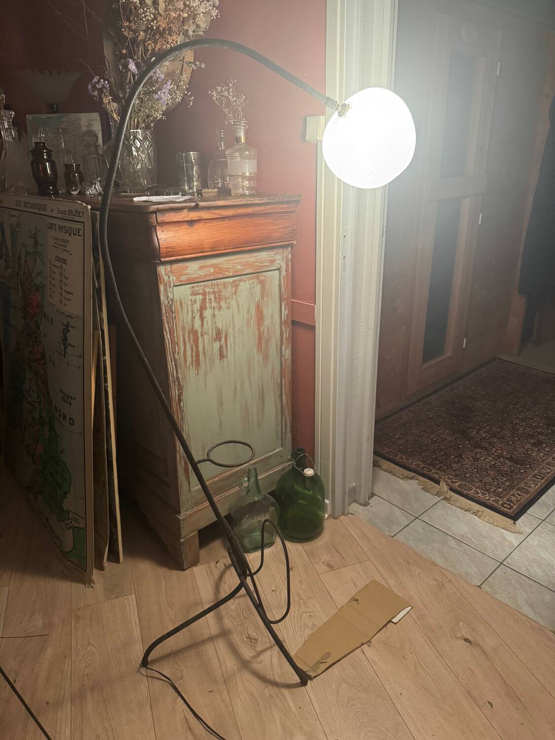 1950s tripod floor lamp