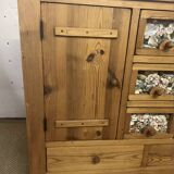 Commode en pitchpin massif vintage