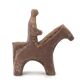 Cavalier on horseback sculpture in reconstituted stone, 1960s Marini style.
