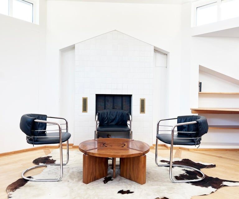 Pair of Italian leather chairs