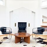 Pair of Italian leather chairs