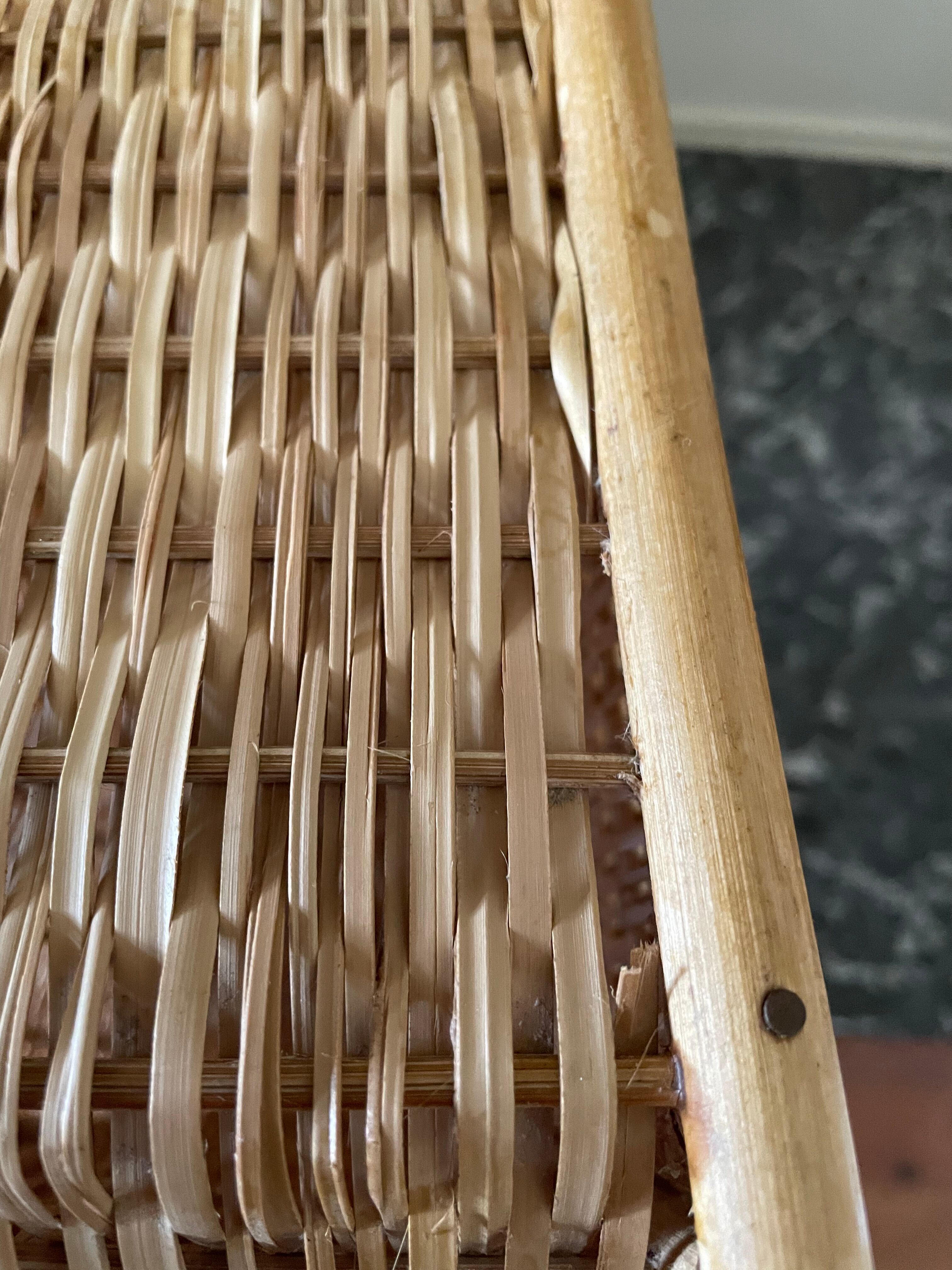 Bamboo and rattan shelf 2 doors