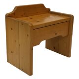 Vintage set of 2 pinewood bedside tables 70's minimalist design