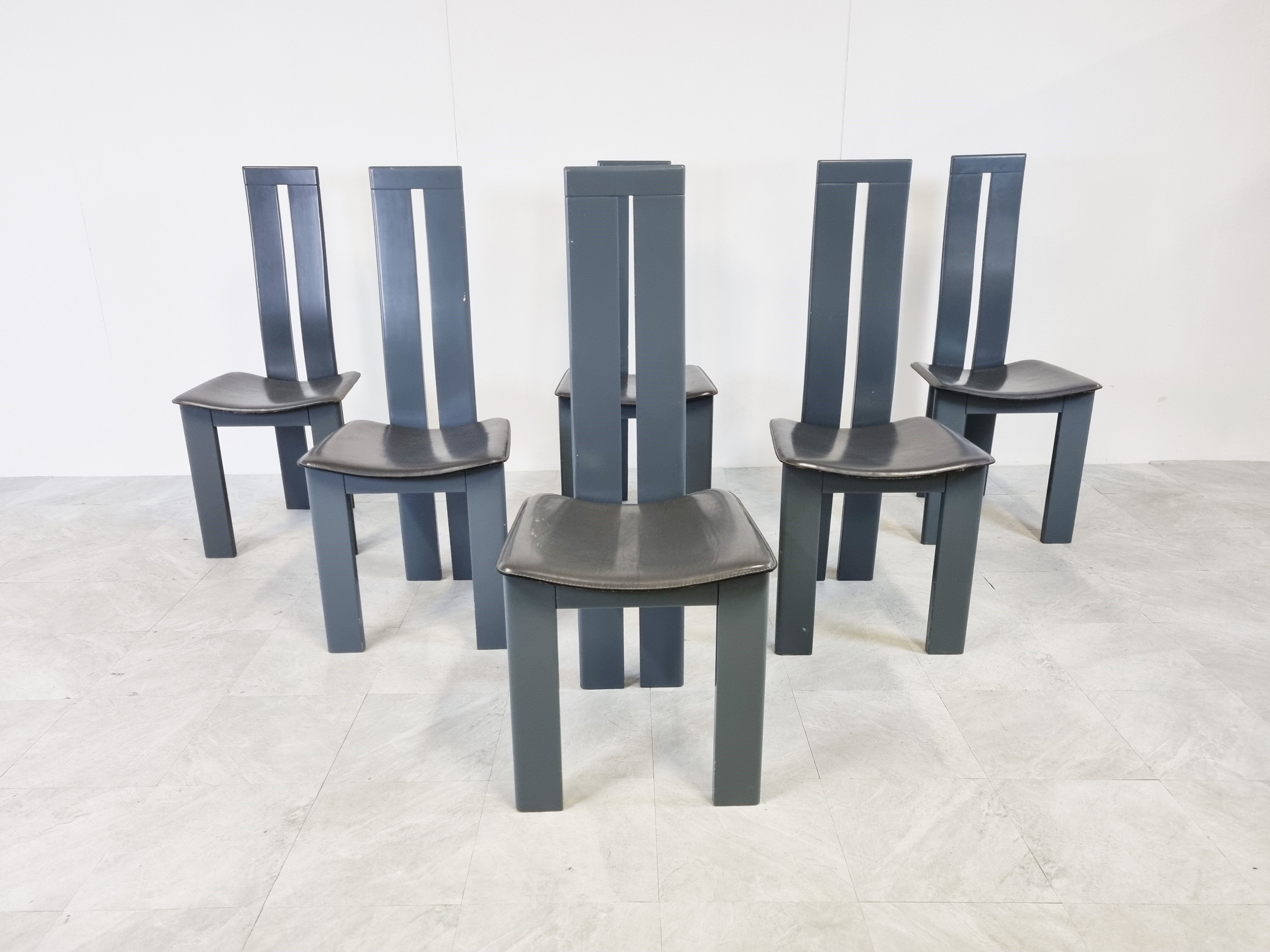 Dining chairs by Pietro costantini for Ello, 1980s, set of 6