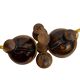 Vintage oil and vinegar server, Biot, olive wood, 20th century.
