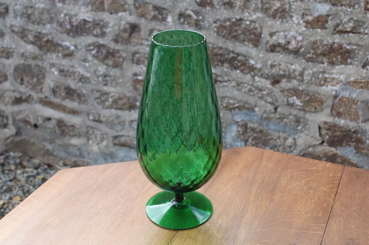 Empoli Italy blown glass vase