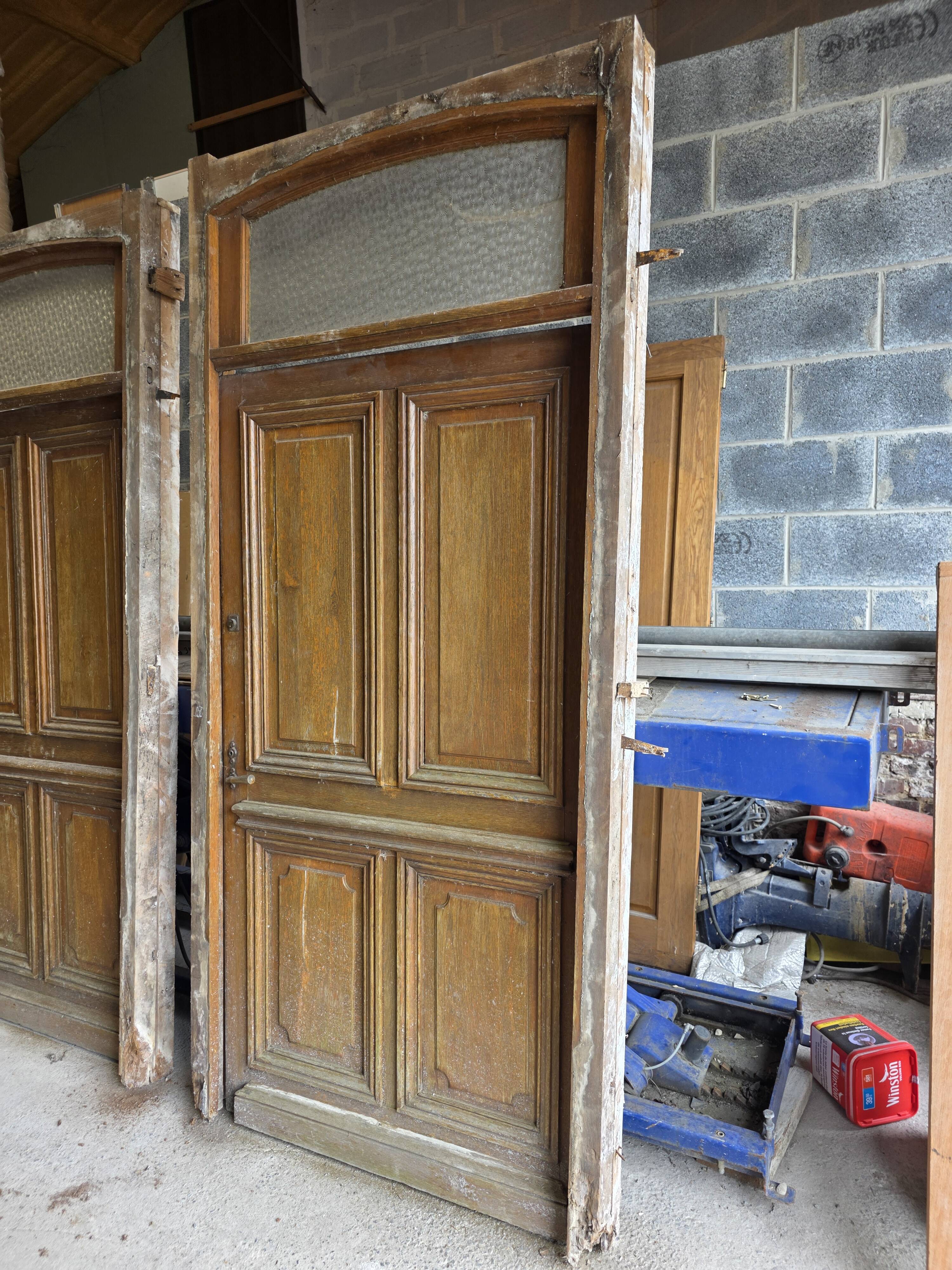 Solid oak entrance door 19th century