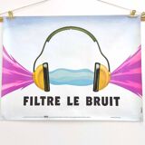 Poster " Noise Filter " INRS signed Peretti 1984