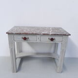 Art Deco table with 2 drawers and mirror, side table