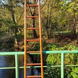 Wooden ladder with 9 bars