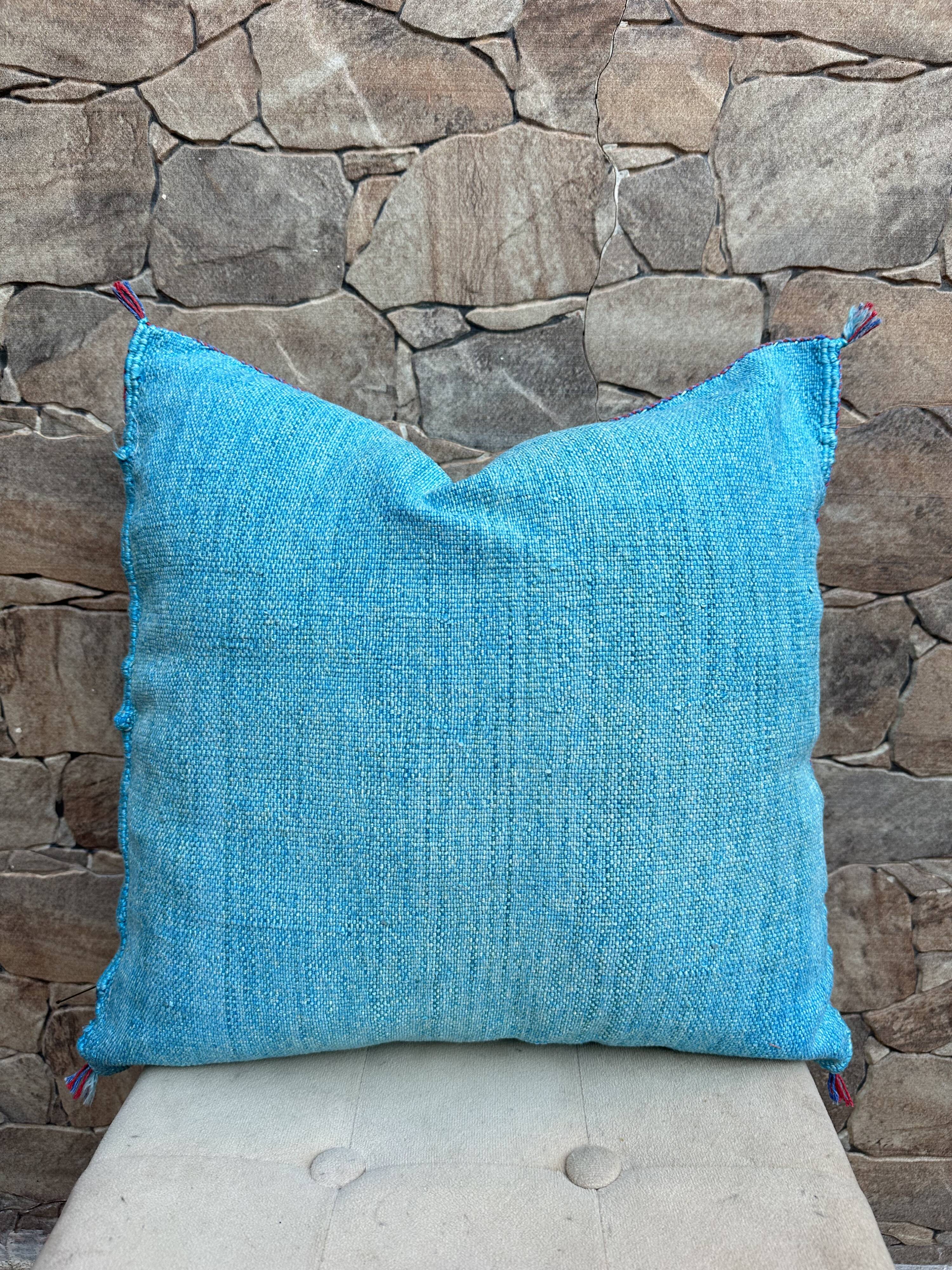 Handmade Moroccan silk cushion cover