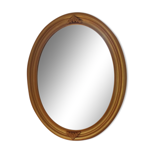 miroir ovale doré, miroir
