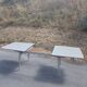 Large vintage extendable dining table – splayed legs