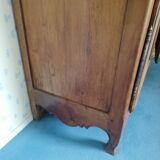 Louis XV style wardrobe entirely pegged wood with 2 cherry wood doors.