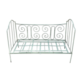Former child bed in wrought iron