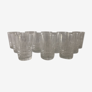12 baccarat crystal liquor glasses