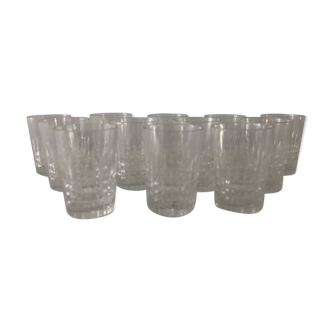 12 baccarat crystal liquor glasses