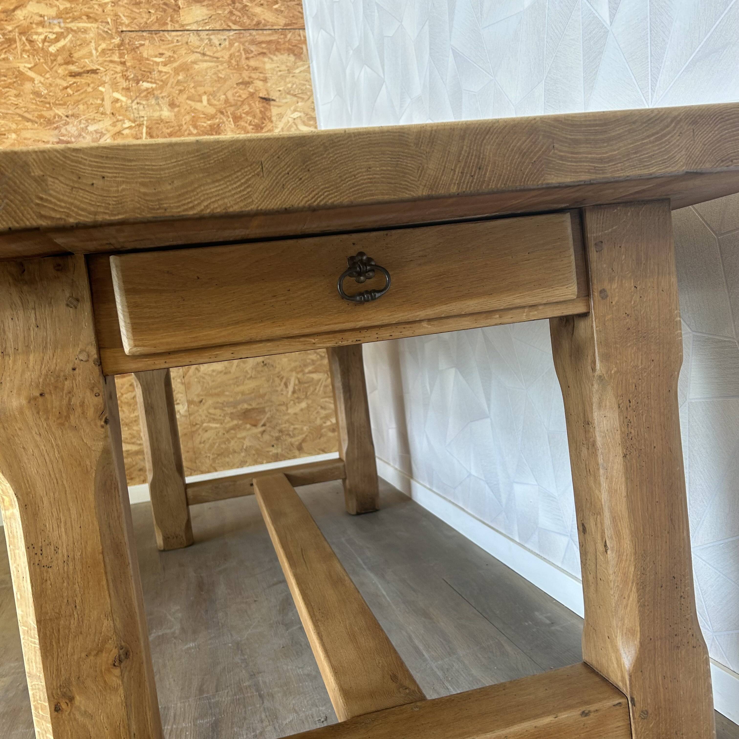 Solid oak farm table