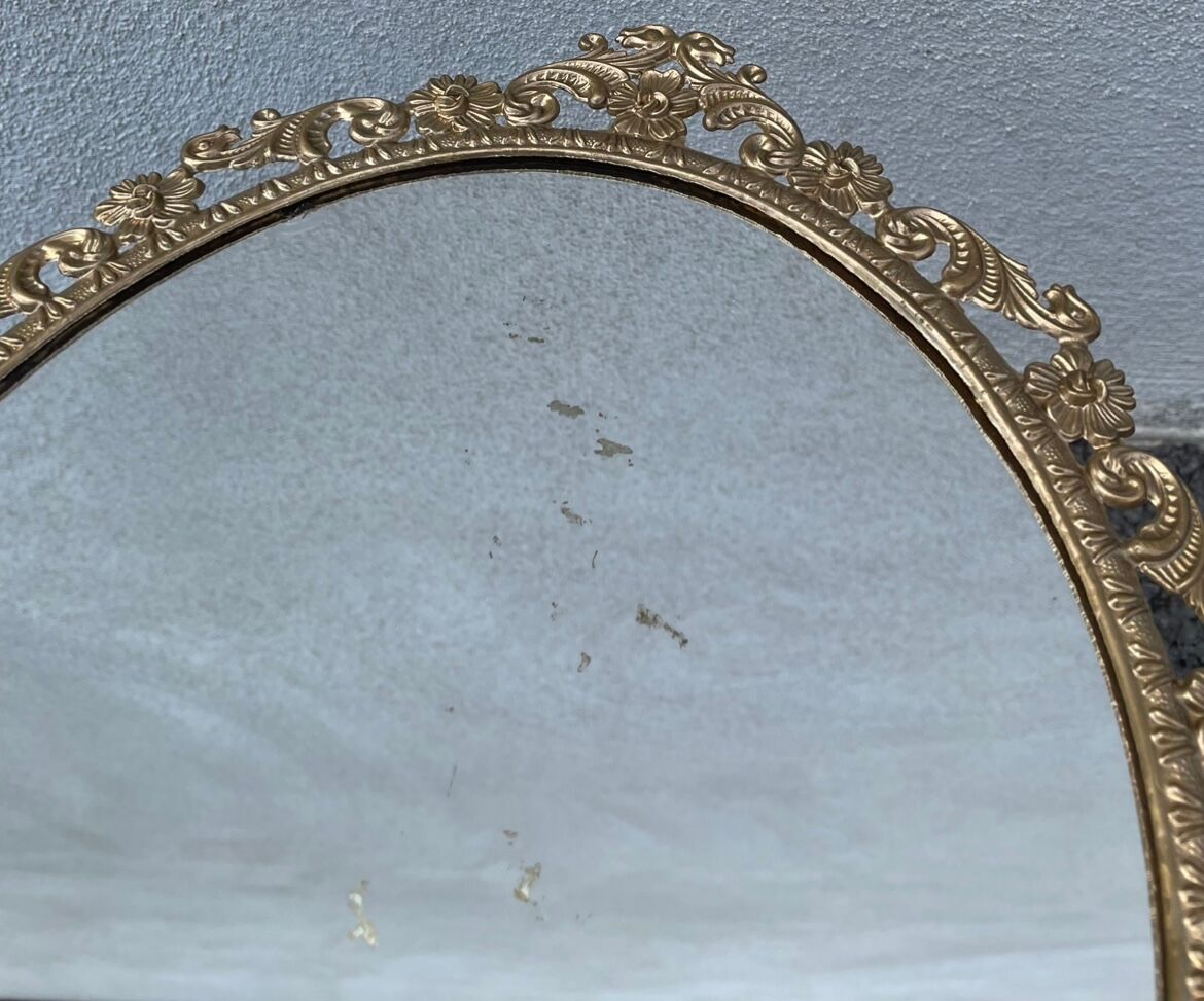 Golden mirror 21x50cm