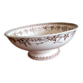 Iron terr HB and C. Choisy Model birds on branch. Salad bowl 28.5 cm.
