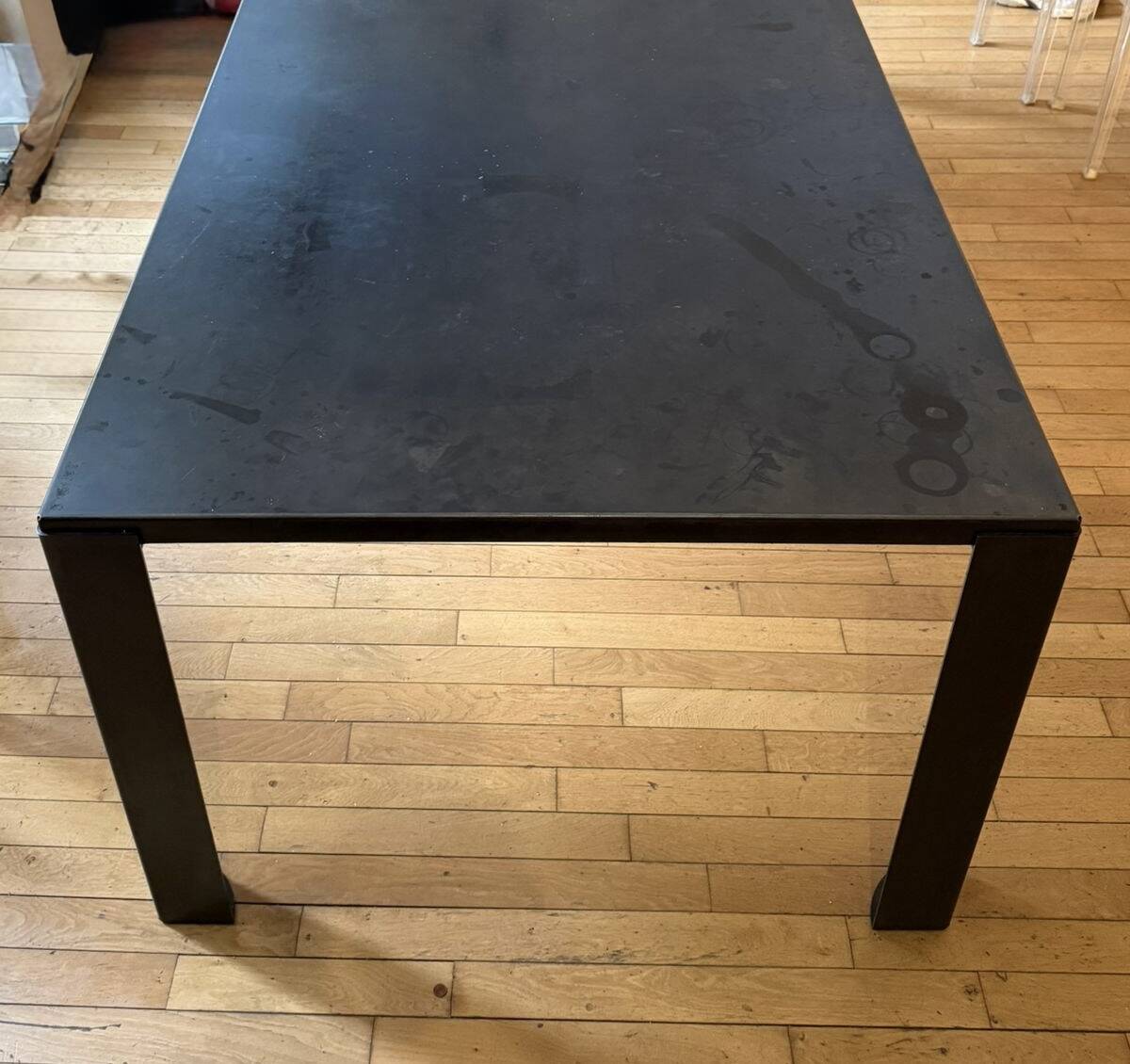 Zeus rectangular table, Big Irony metal / Maurizio Peregalli, 2000