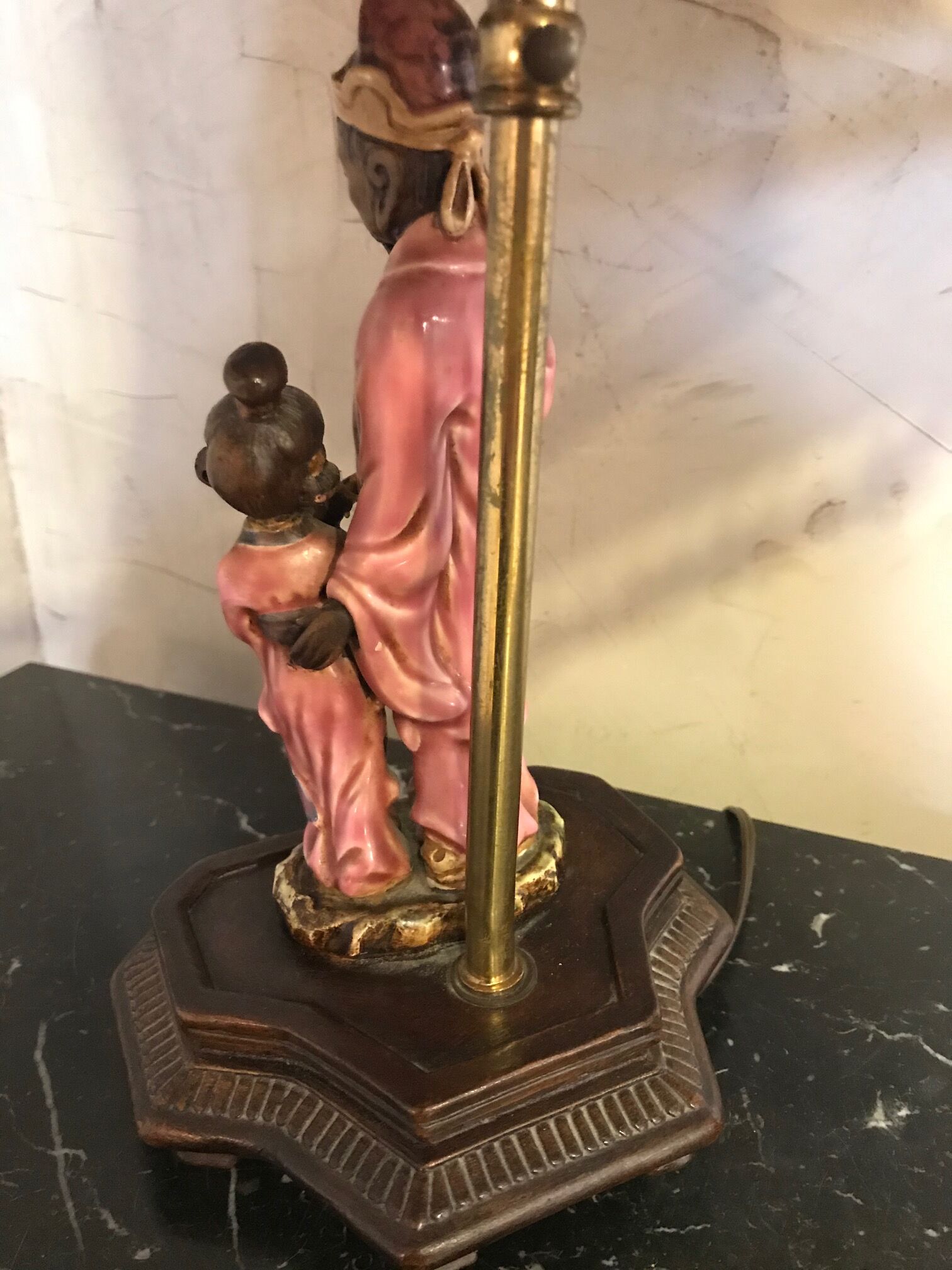 Chinese-inspired porcelain lamp