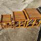 Lot de 3 tables gigognes en rotin
