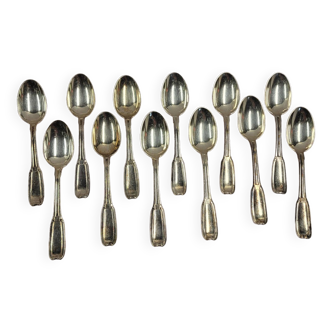 12 small silver-plated spoons