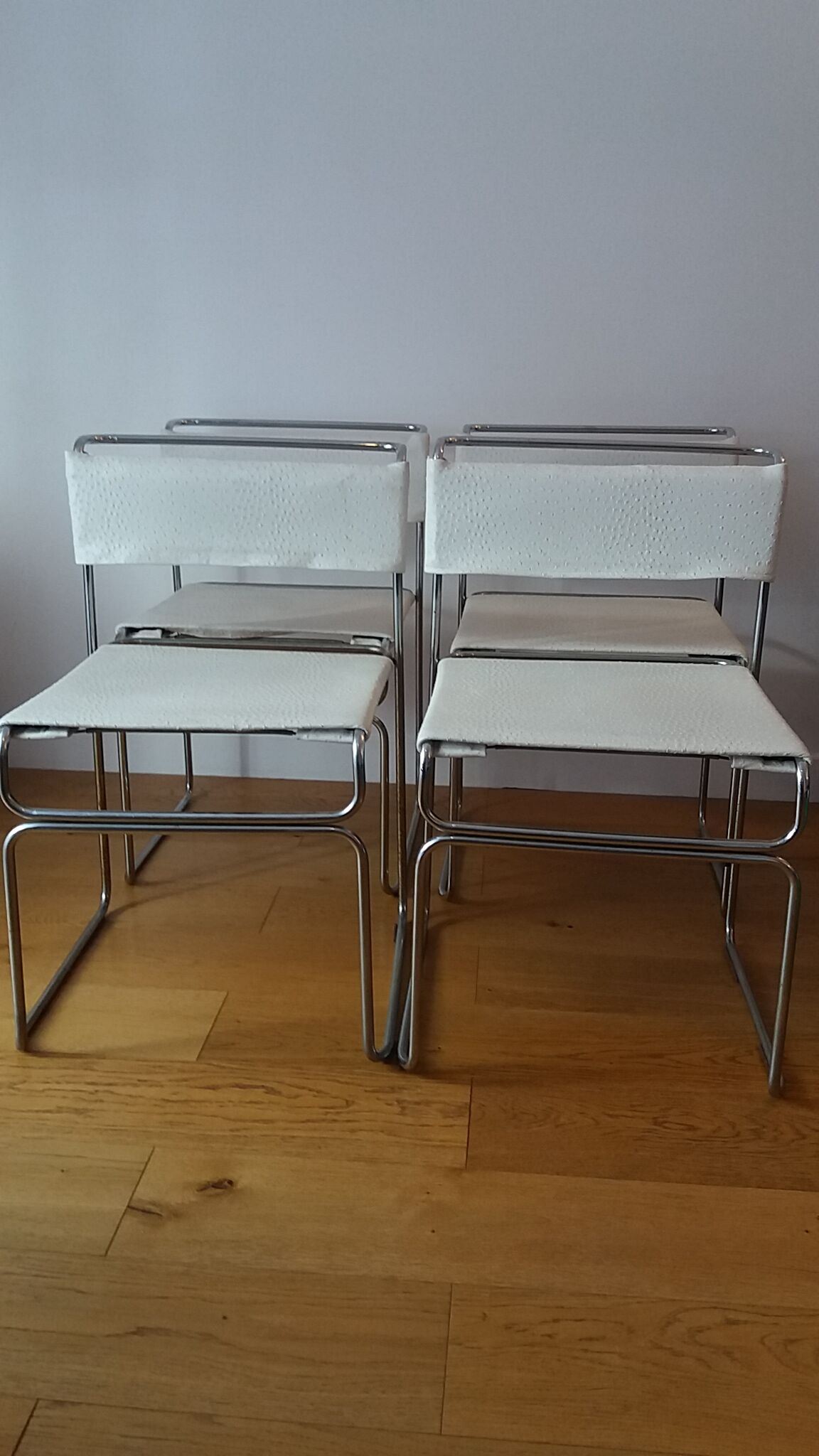 4 chairs luge stackable 60s