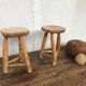 Pair of harness stools from the 1950s 1960s rustic vintage design