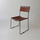Stacking Chairs by Giandomenico Belotti for Alias, 1980s in leather