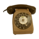 Old s 63 phone with vintage brown dial