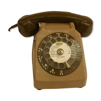 Old s 63 phone with vintage brown dial