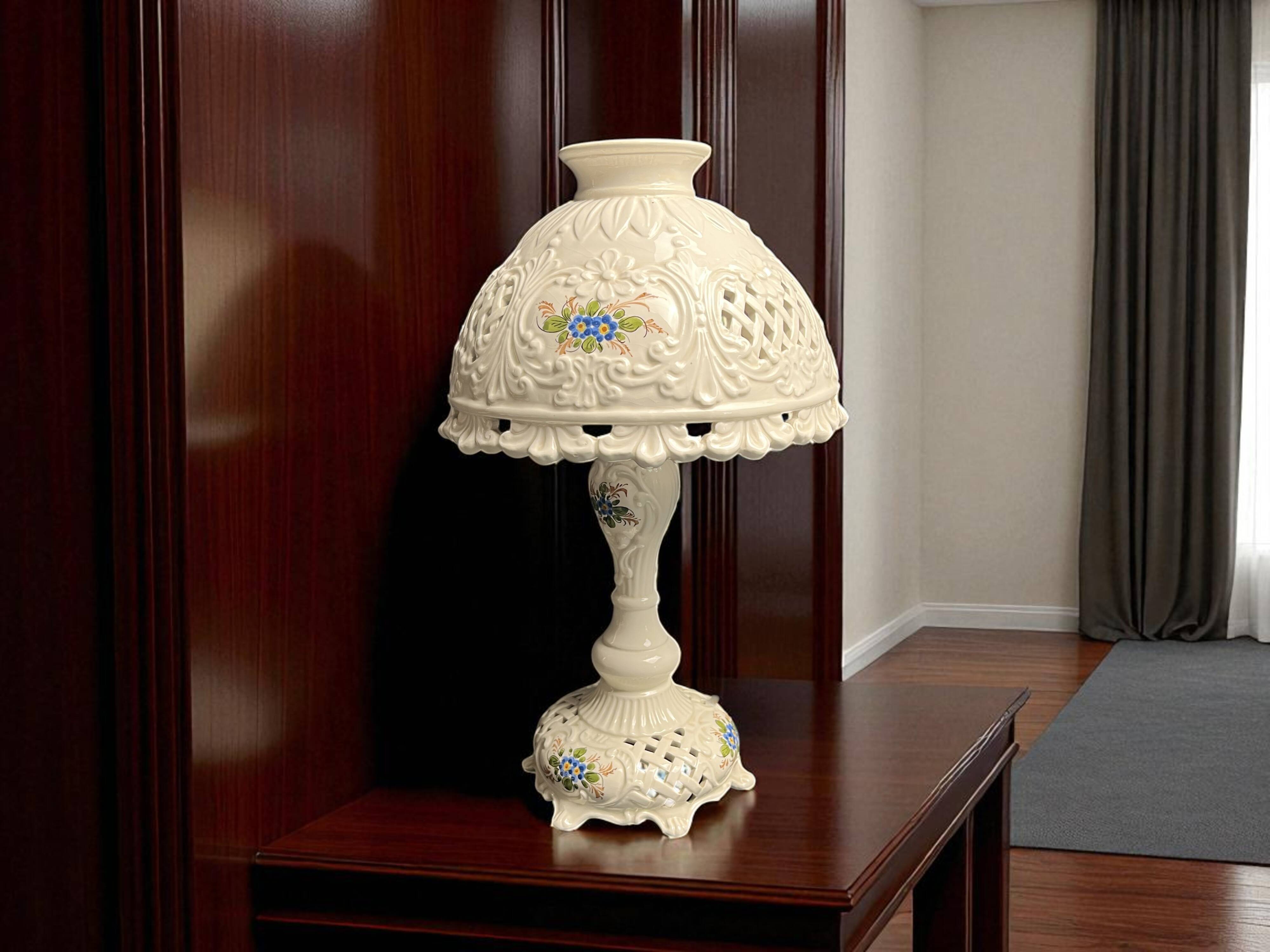 Bassano Italy 20th century earthenware table lamp