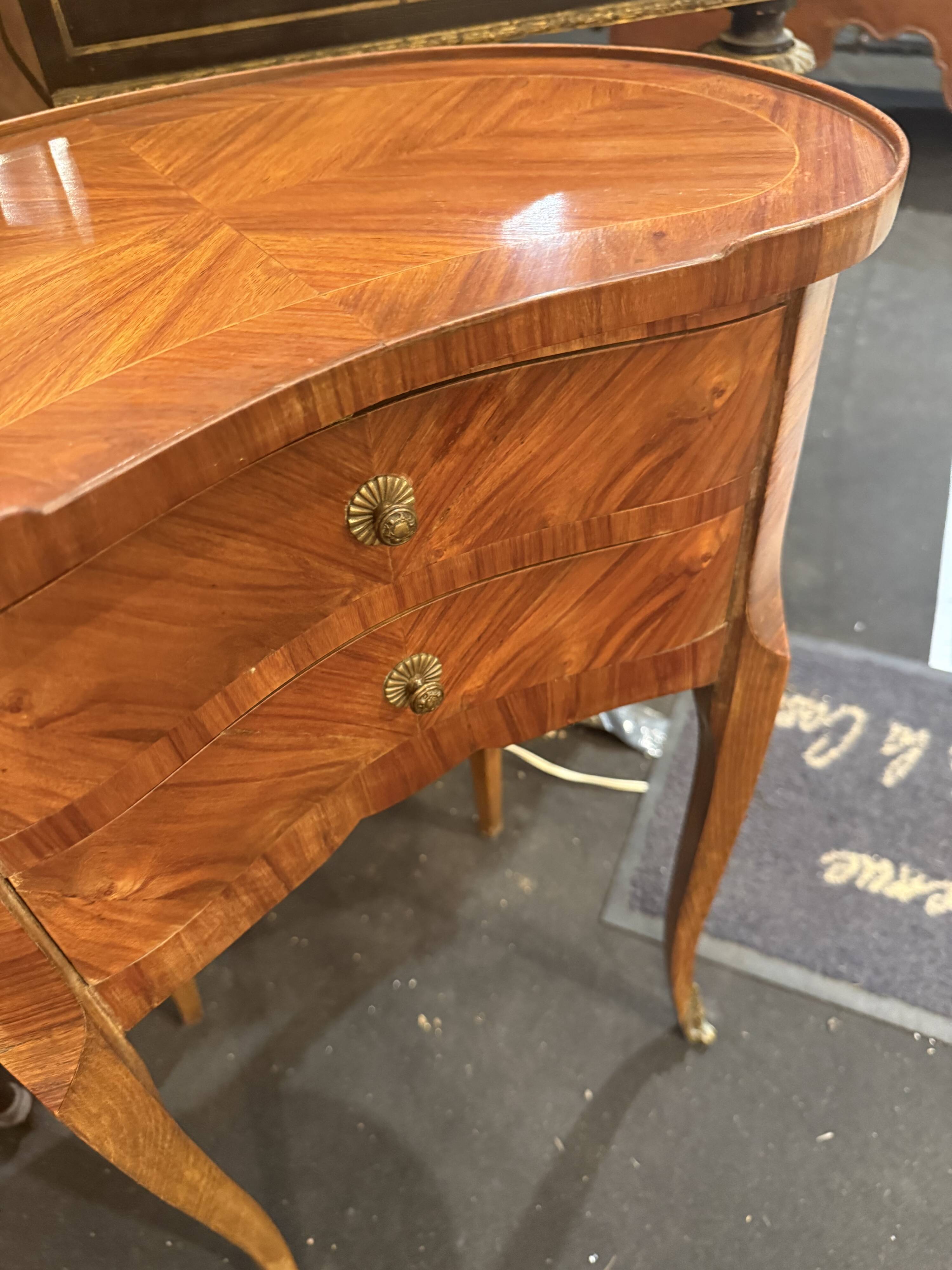 Marquetry Rognon bedside table