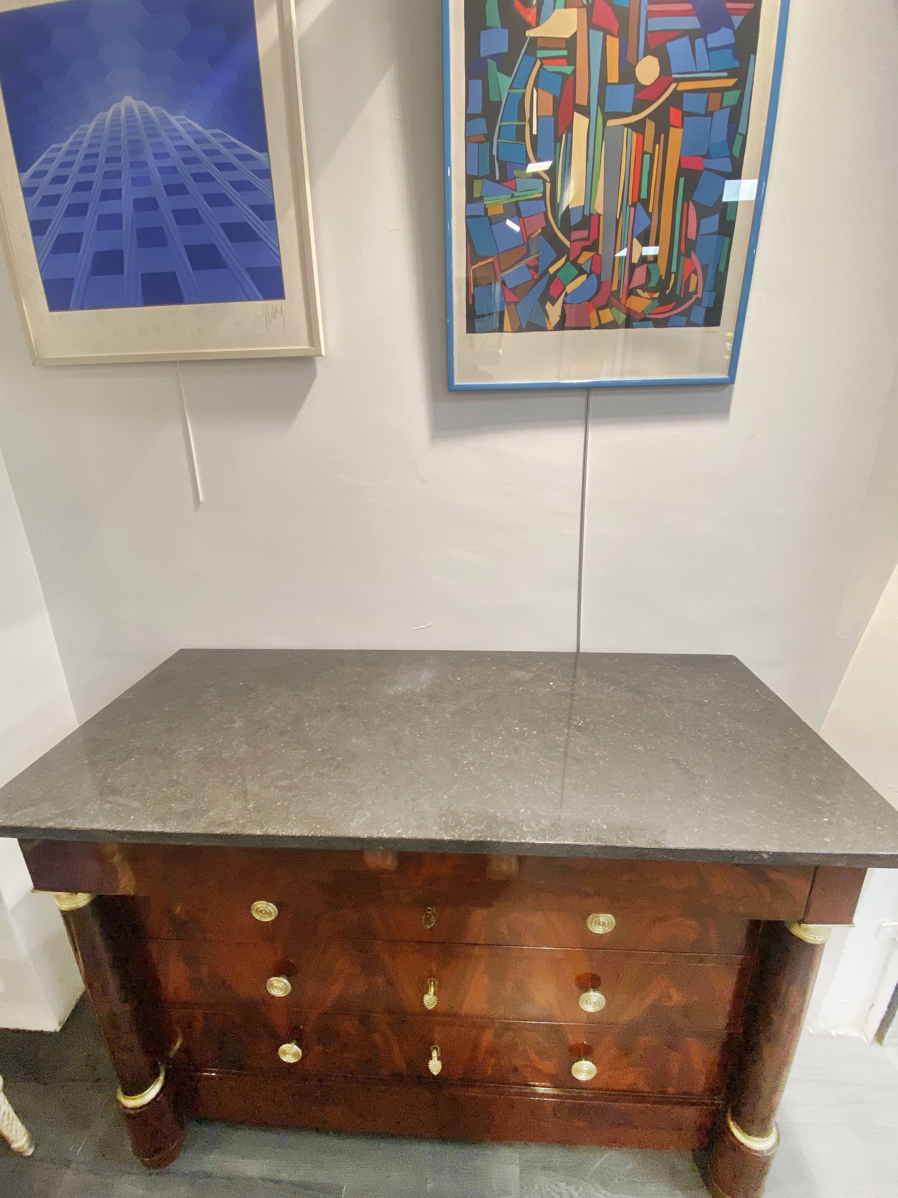 Mahogany chest of drawers - Empire Period