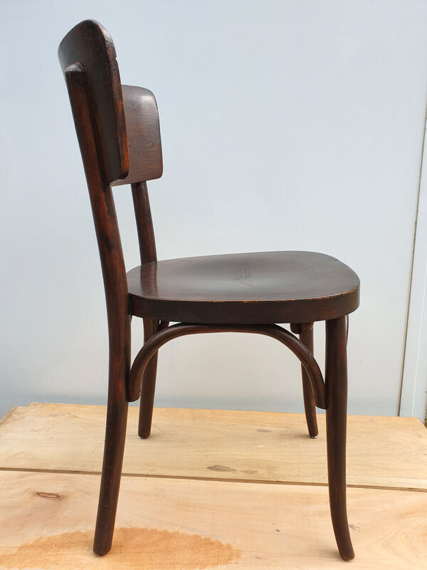 2 mahogany varnished bistro chairs