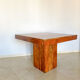 Set dining table plus 2 benches in solid teak wood, Italy 1970s
