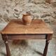 Table basse ancienne en noyer et chêne – France, vers 1900