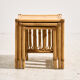 Nest of bamboo and rattan tables, set of 3.