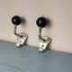 2 Bakelite ball coat hooks