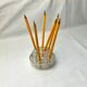 Vintage glass pencil holder