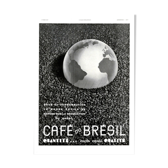 Affiche vintage années 30 Café du Brésil