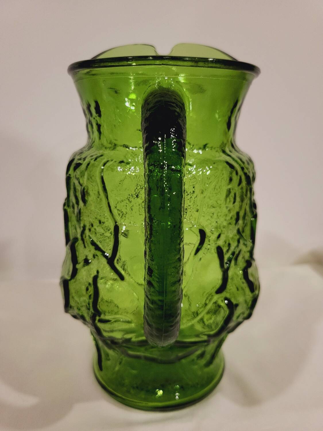 Marguerite embossed glass carafe