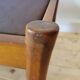 Pair of Dyrlund leather footrest 60s leather