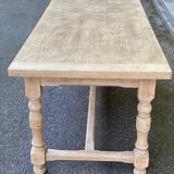 19th century solid oak extendable farmhouse table with drawer 200cm
