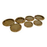 Set of 7 stoneware ashtrays