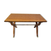 Table basse style bateau en acajou blond