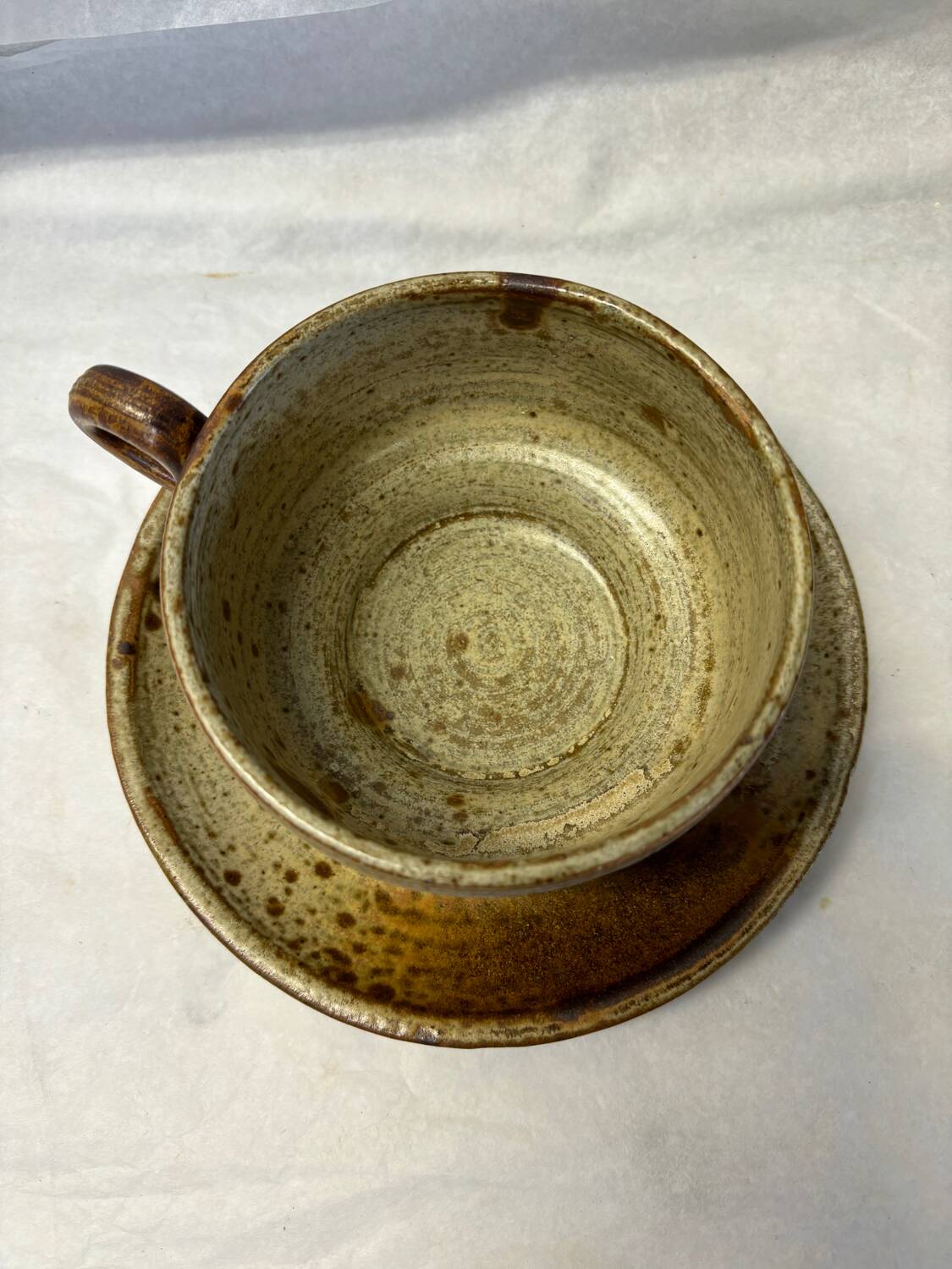 Stoneware cup lunch set